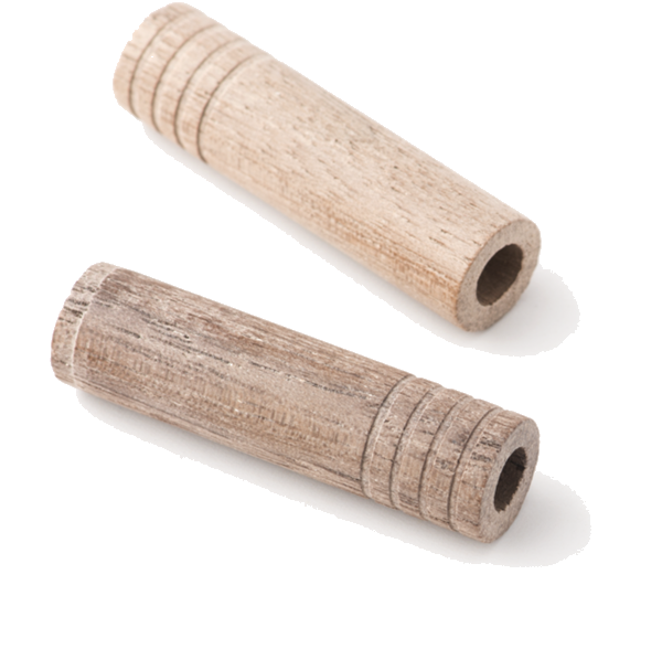 Fender® Truss Rod Cavity Plugs, Walnut, Grooved, Drilled (Pack of 2)