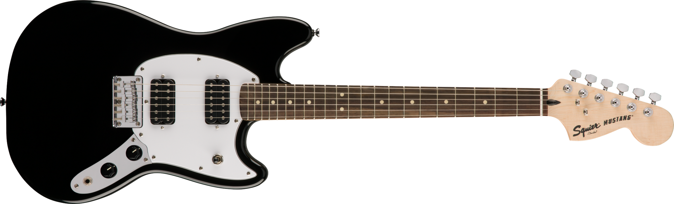 Fender Squier Bullet® Mustang® HH, Laurel Fingerboard, Black 24" Short Scale - Guitar Warehouse
