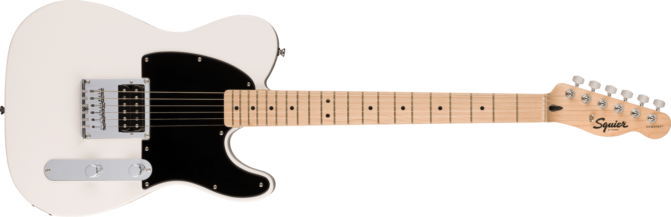 Fender Squier Sonic™ Esquire® H, Maple Fingerboard, Black Pickguard, Arctic White - Guitar Warehouse