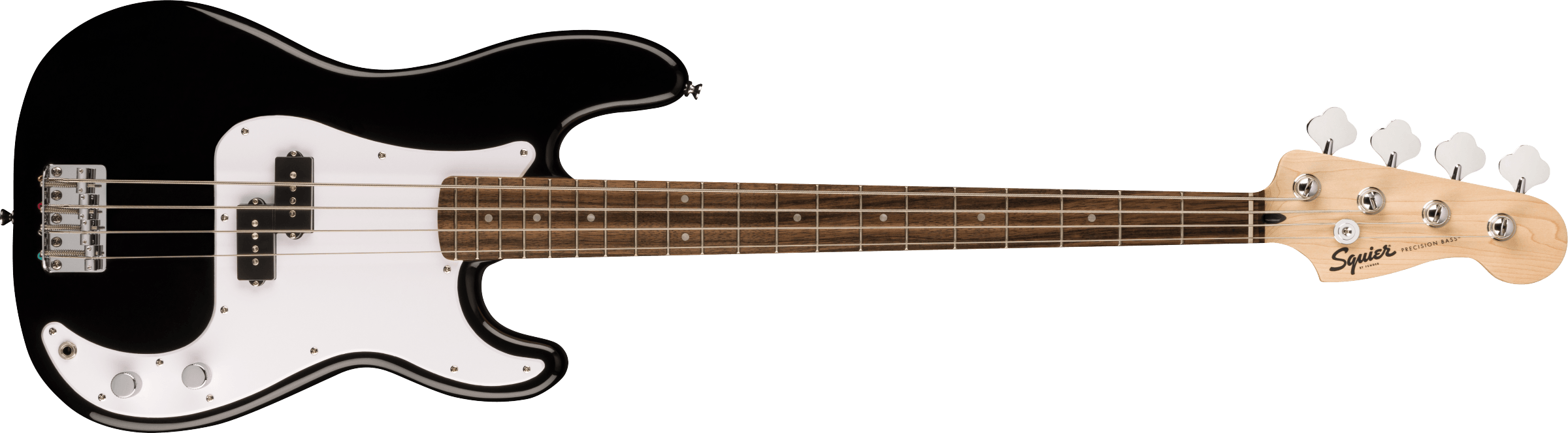 Fender Squier Sonic™ Precision Bass®, Laurel Fingerboard, White Pickguard, Black - Guitar Warehouse