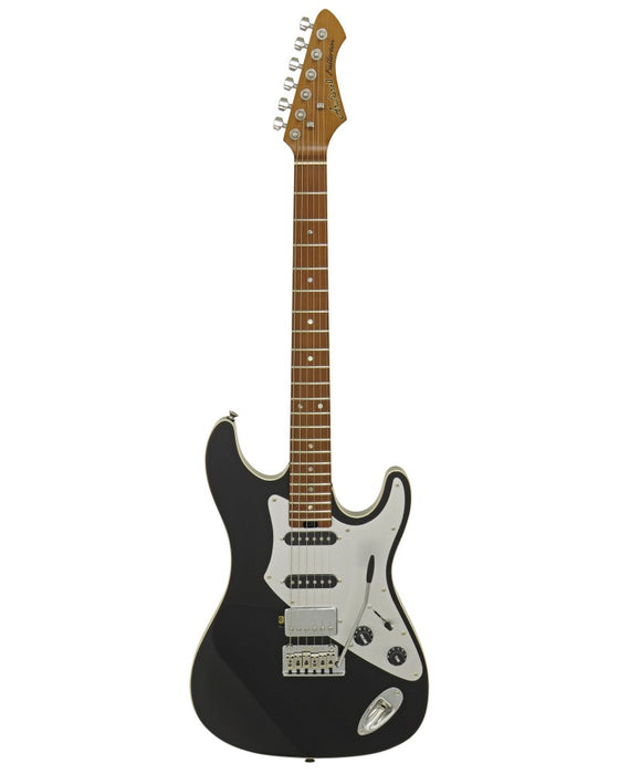 Aria Pro II Hot Rod Collection 714-GTR Black Electric Guitar with Aluminium Pickguard
