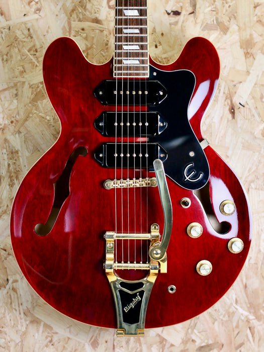 2012 Epiphone Riviera P93 WR with Bigsby in Vintage Cherry - Pre-Owned