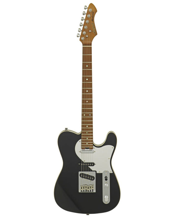Aria Pro II Hot Rod Collection 615-GTR Black Electric Guitar with Aluminium Pickguard