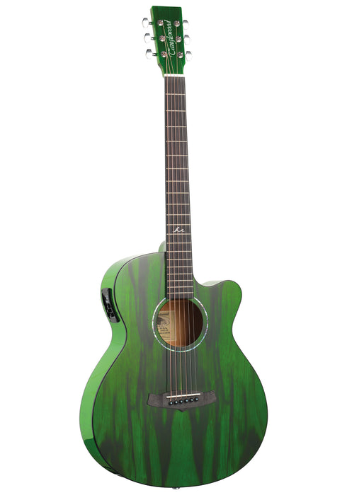 Tanglewood Azure TA4CEGR Super Folk Electro Acoustic Aurora Green Gloss