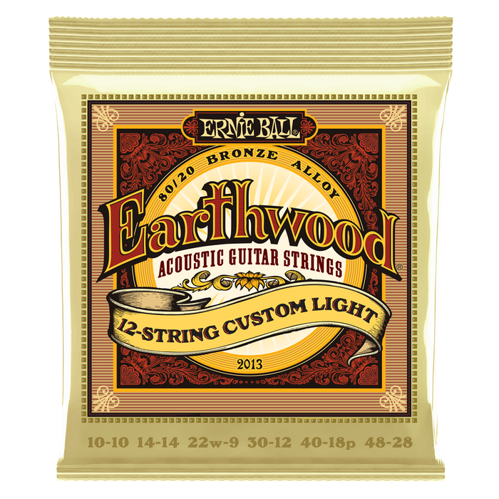 Ernie Ball Earthwood Custom Light Acoustic Guitar Strings 12-String