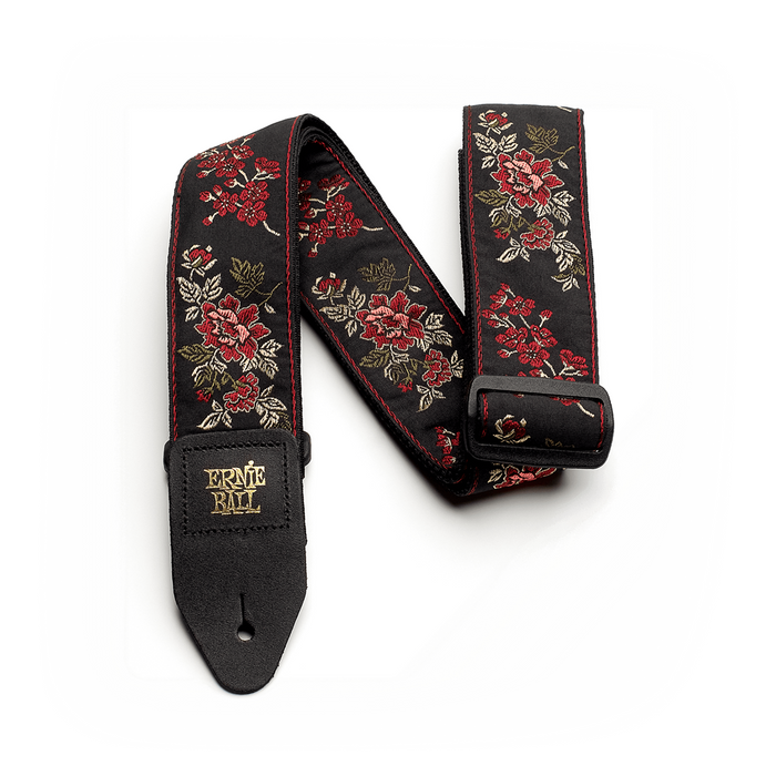 Ernie Ball Jacquard Guitar Strap - Red Rose