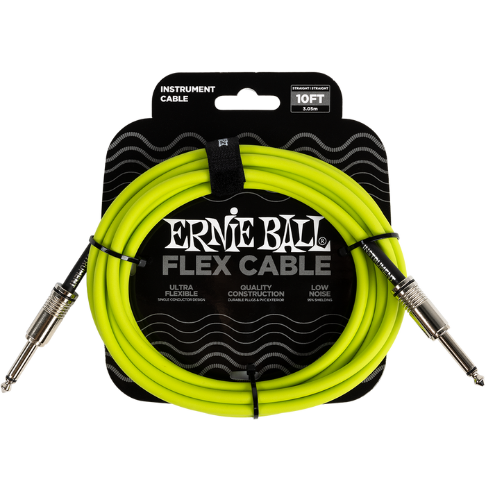 Ernie Ball Flex Instrument Cable - 10ft Green