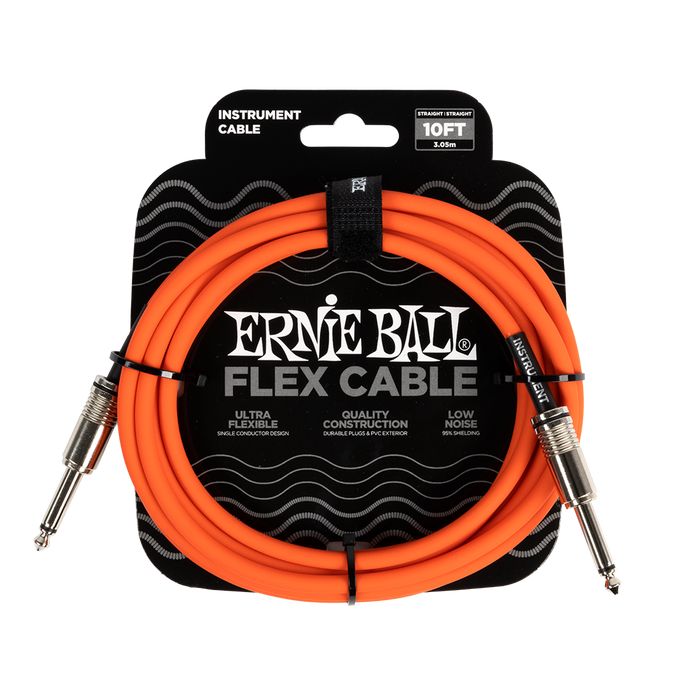 Ernie Ball Flex Instrument Cable - 10ft Orange