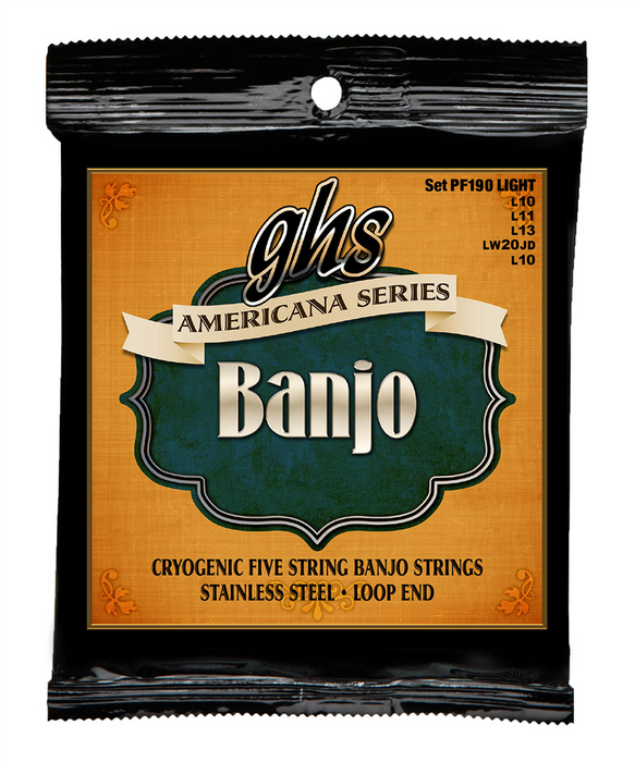 GHS Plectrum Banjo Stainless Steel Strings Light - 5 String