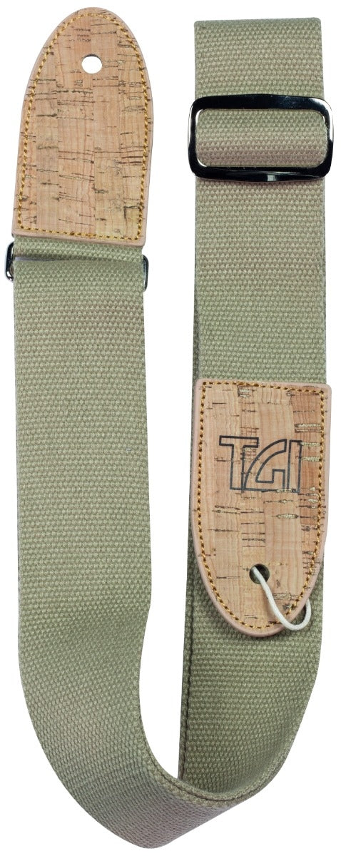 TGI GUITAR STRAP WOVEN COTTON VEGAN - NATURAL - Guitar Warehouse