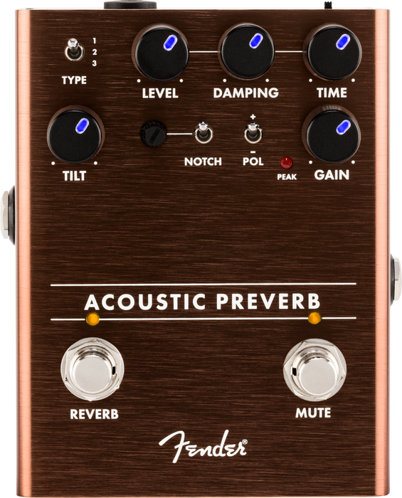 Fender Acoustic Preverb Pedal  -  Preamp/Reverb - Guitar Warehouse