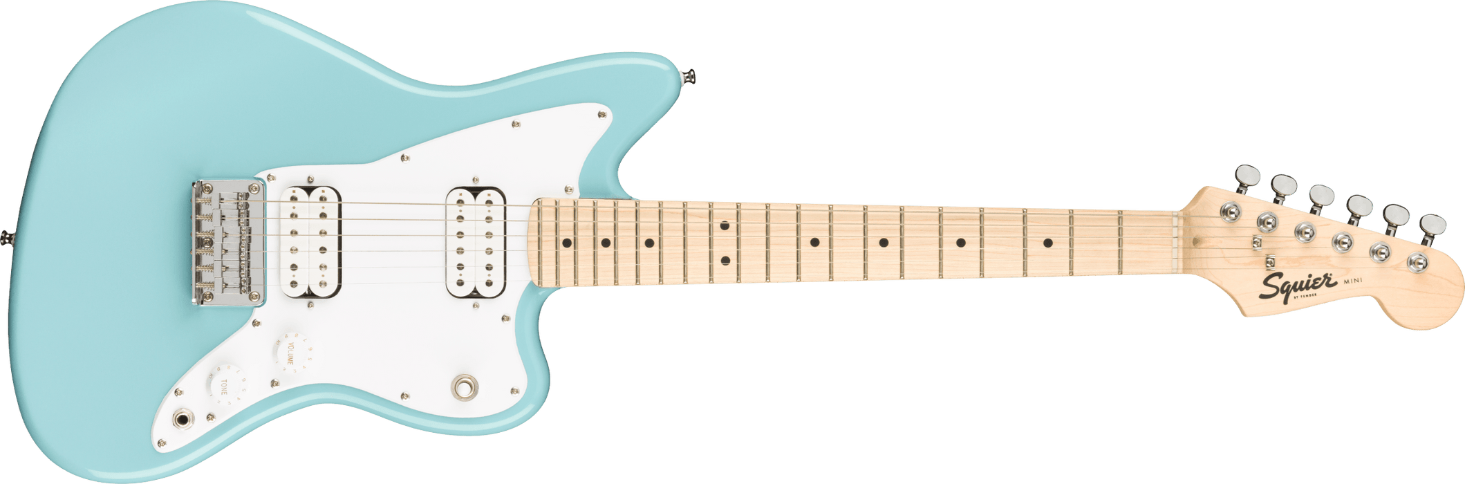 Fender Squier Mini Jazzmaster® HH, Maple Fingerboard, Daphne Blue - Guitar Warehouse