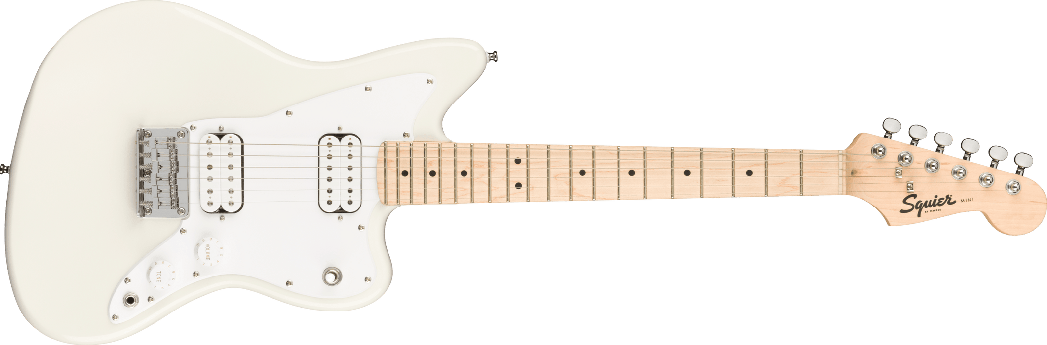 Fender Squier Mini Jazzmaster® HH, Maple Fingerboard, Olympic White - Guitar Warehouse