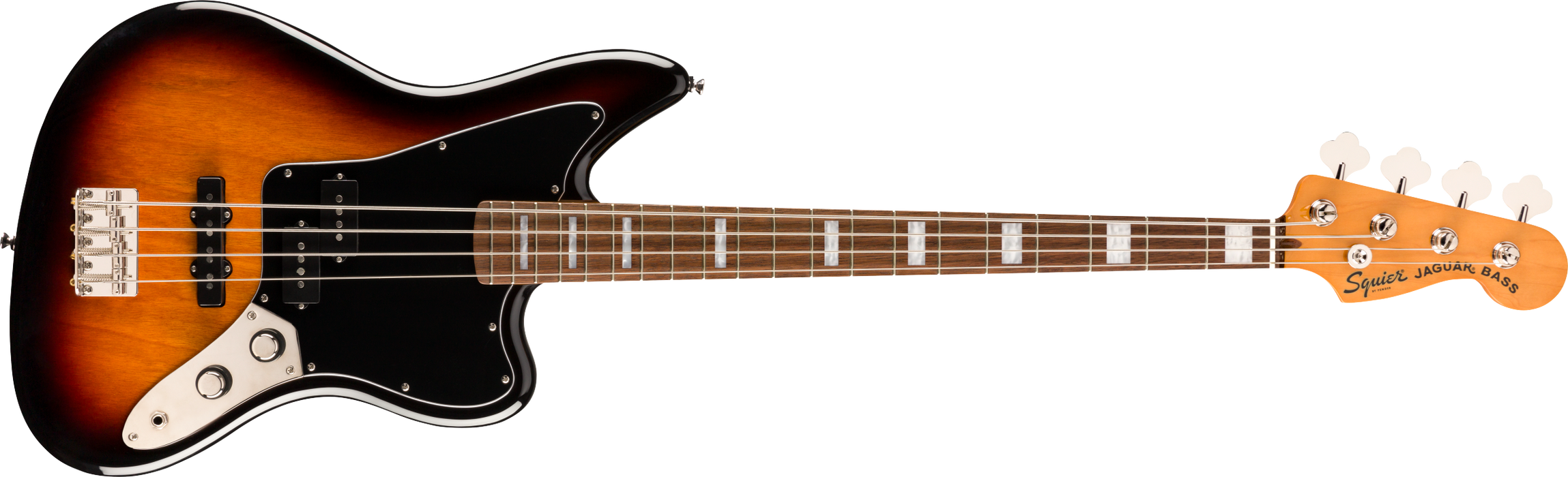 Fender Squier Classic Vibe Jaguar® Bass, Laurel Fingerboard, 3-Color Sunburst  *Includes Deluxe Setup! - Guitar Warehouse