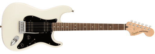 Fender Squier Affinity™ Stratocaster® HH Laurel Fingerboard, Black Pickguard, Olympic White - Guitar Warehouse