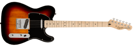 Fender Squier Affinity™ Telecatser® Maple Fingerboard, Black Pickguard, 3-Color Sunburst - Guitar Warehouse