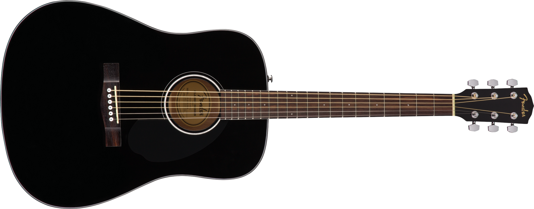 Fender CD-60S Dreadnought Acoustic Guitar, Walnut Fingerboard, Black - Guitar Warehouse