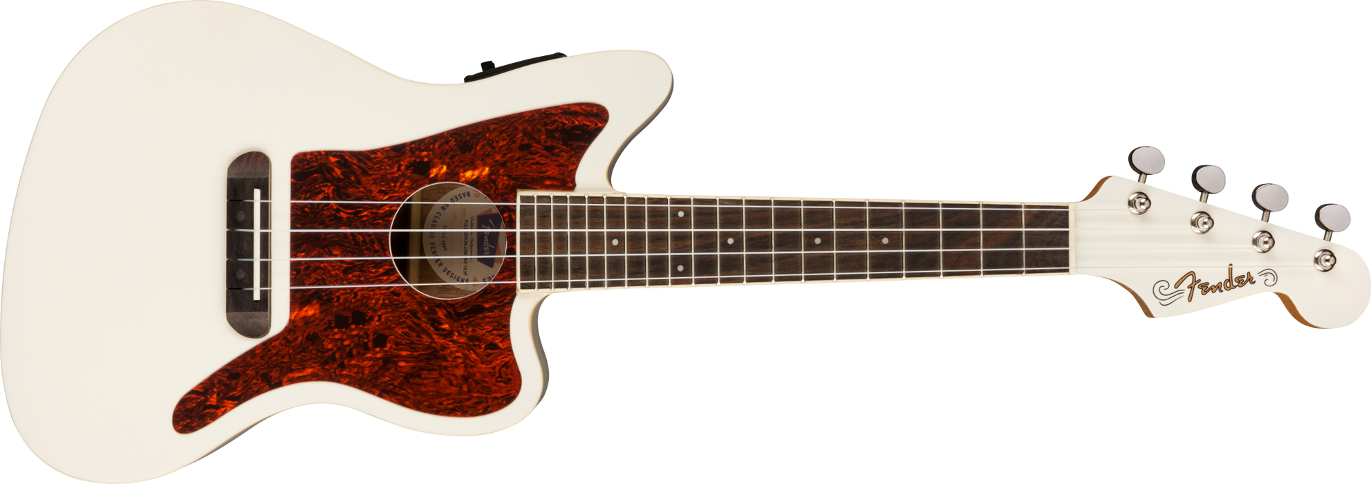 Fender Fullertron Jazzmaster Ukulele - Olympic White - Guitar Warehouse