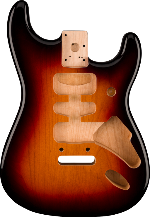 Fender Deluxe Series Stratocaster® HSH, Alder Body, 2-Point Bridge Mount, 3-Color Sunburst - Guitar Warehouse