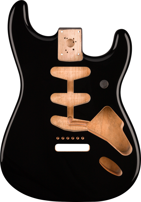 Fender Classic Series 60's Stratocaster® SSS Alder Body Vintage Bridge Mount, Black - Guitar Warehouse