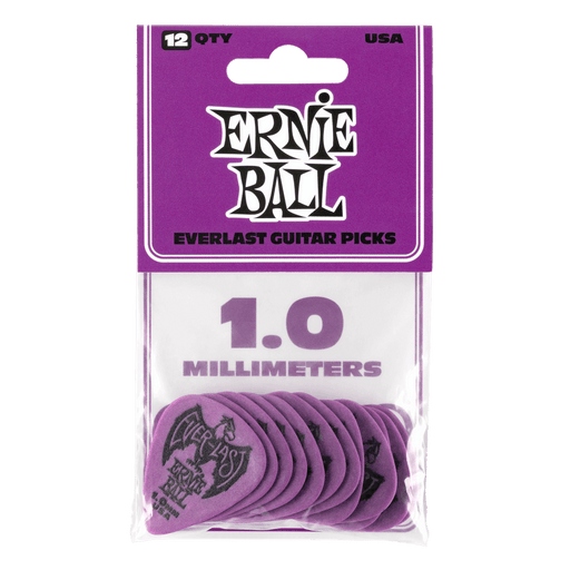 Ernie Ball 1.00mm Purple Everlast Picks 12 Pack - Guitar Warehouse