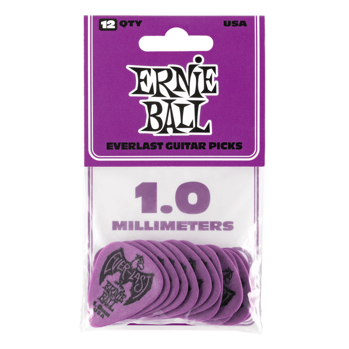 Ernie Ball 1.00mm Purple Everlast Picks 12 Pack - Guitar Warehouse