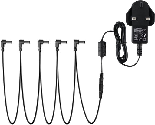 Pedal Daisy Chain 5 Pedal/Stompbox Power Supply 9v DC - Guitar Warehouse