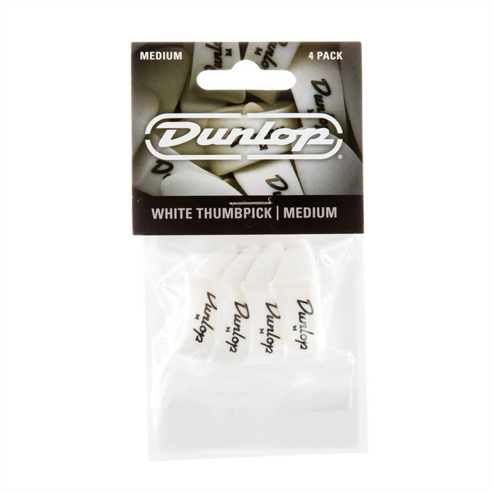 Dunlop Thumbpick White Medium Player Pack  - Pack Of 4 - Guitar Warehouse