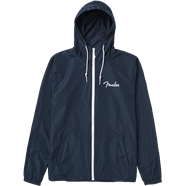 Fender® Spaghetti Logo Windbreaker, Navy - Guitar Warehouse