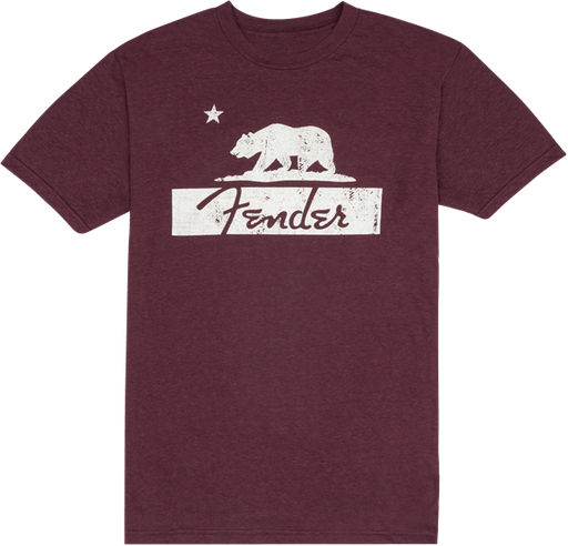 Fender® Burgandy Bear Unisex T-Shirt - Guitar Warehouse
