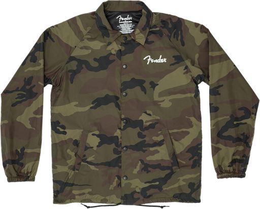 Fender® Logo Camo Coaches Jacket - Guitar Warehouse