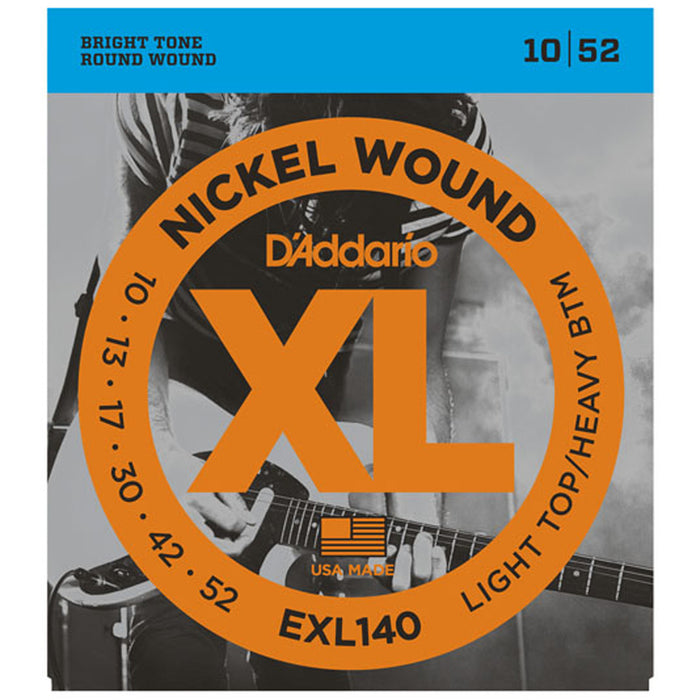 D'Addario EXL140 Nickel Wound, Light Top/Heavy Bottom, 10-52 - Guitar Warehouse