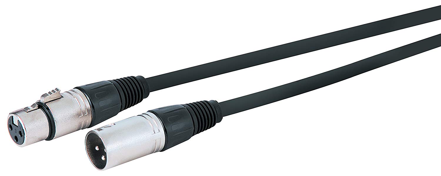 Kinsman Black Microphone Cable - 20ft 6m - Guitar Warehouse