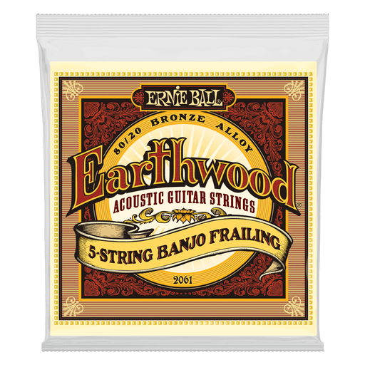 ERNIE BALL EARTHWOOD 5-STRING BANJO FRAILING LOOP END 80/20 BRONZE ACOUSTIC GUITAR STRINGS - 10-24 GAUGE - Guitar Warehouse
