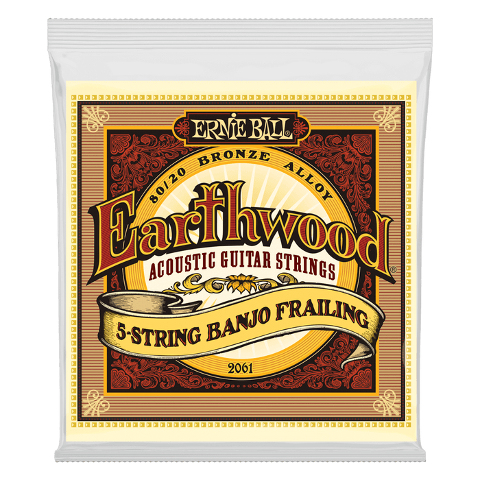 ERNIE BALL EARTHWOOD 5-STRING BANJO FRAILING LOOP END 80/20 BRONZE ACOUSTIC GUITAR STRINGS - 10-24 GAUGE - Guitar Warehouse