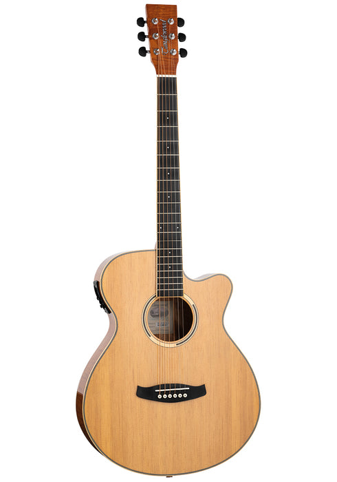 Tanglewood Discovery Super Folk Electro Acoustic Natural Gloss DBT-SFCE-FMH-G - Guitar Warehouse