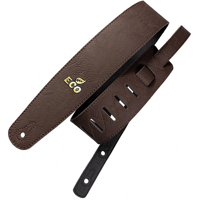 Ecostrap Vegan Premium Guitar Strap Brown - Guitar Warehouse