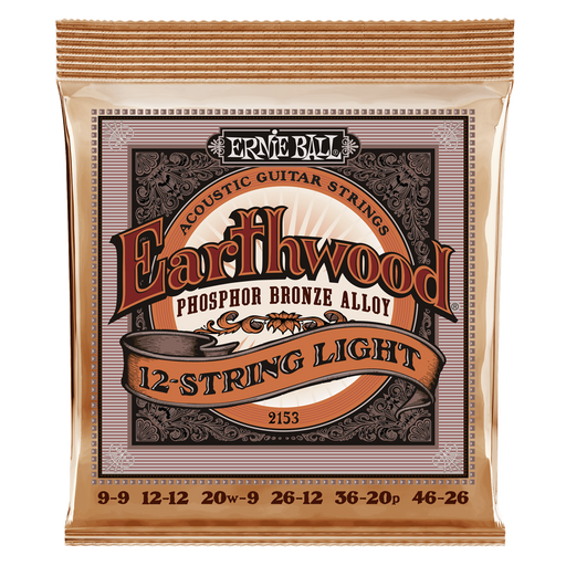 Ernie Ball Earthwood Phosphor Bronze 12 String Acoustic Strings - LIGHT 9 - 46 - Guitar Warehouse