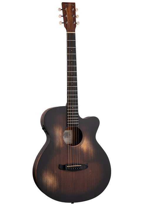 Tanglewood Super Folk Whiskey Distressed Stain - Solid Top Electro Acoustic - Guitar Warehouse