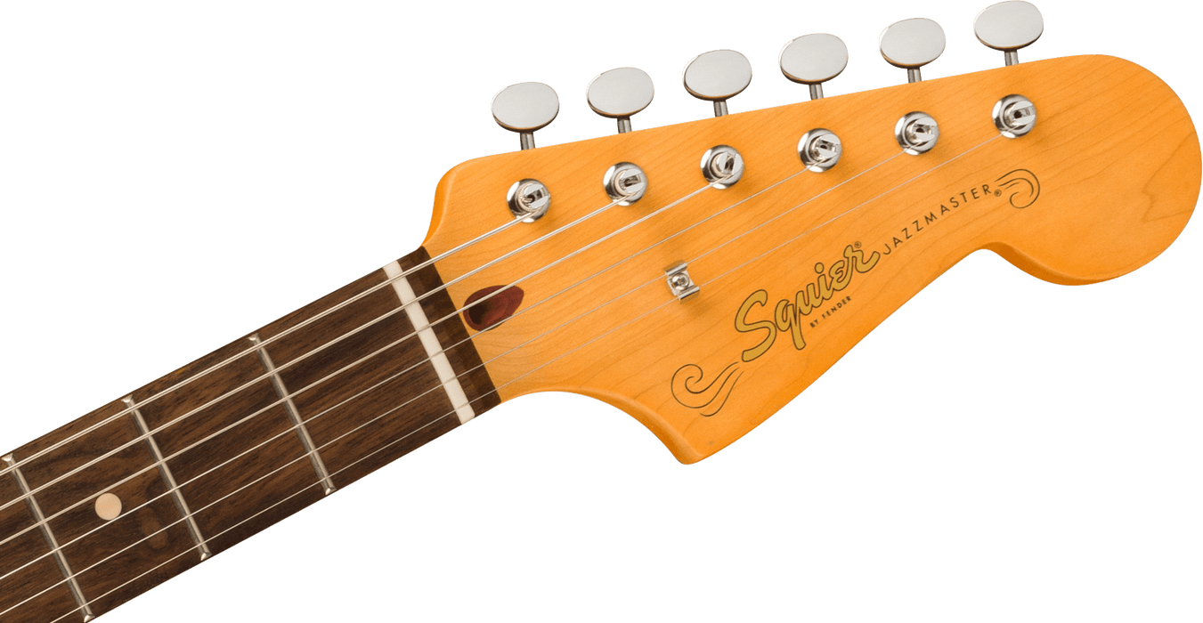 Fender Squier J Mascis Jazzmaster®, Laurel Fingerboard, Gold Anodized Pickguard, Vintage White