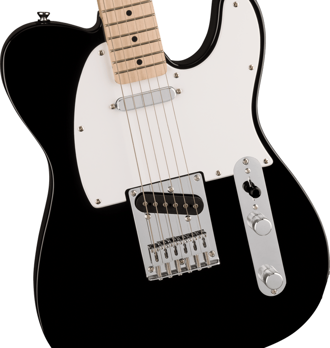 Fender Squier Sonic® Telecaster®, Maple Fingerboard, White Pickguard, Black