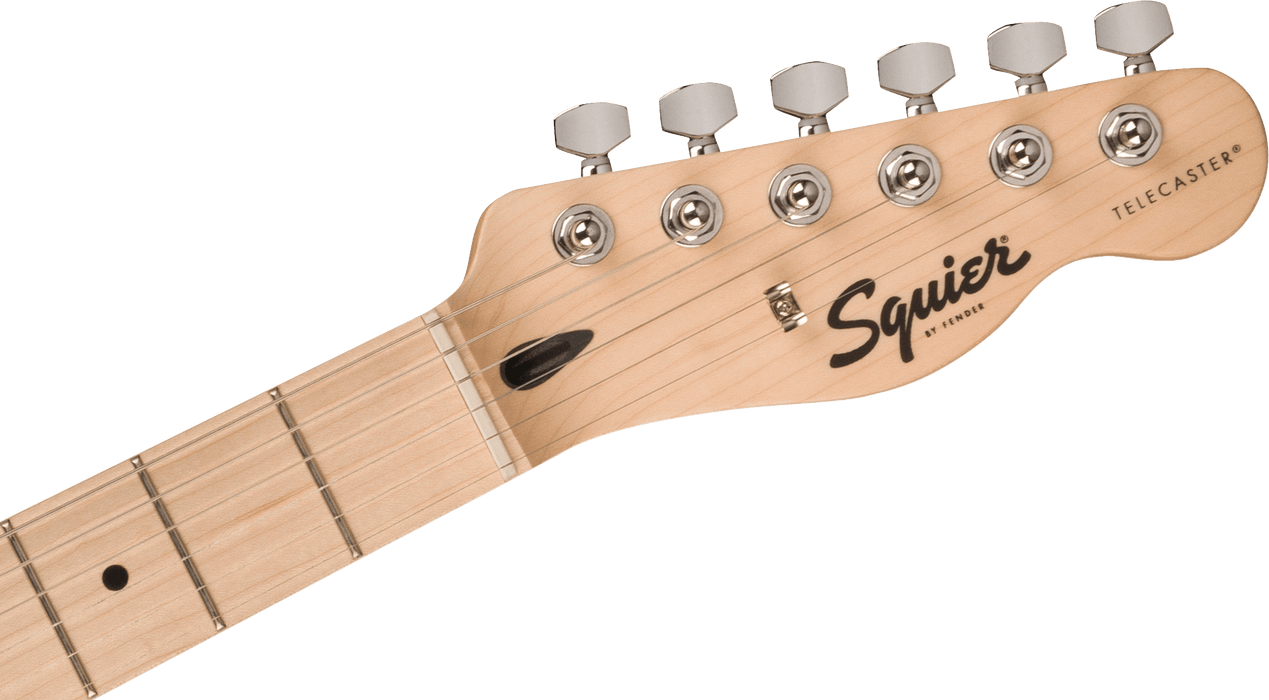 Fender Squier Sonic® Telecaster®, Maple Fingerboard, White Pickguard, Black