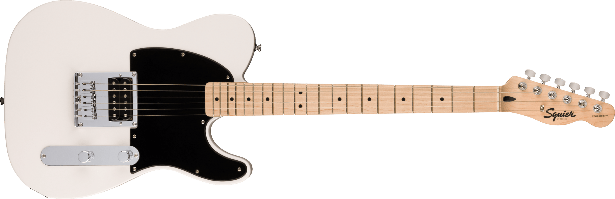 Fender Squier Sonic™ Esquire® H, Maple Fingerboard, Black Pickguard, Arctic White