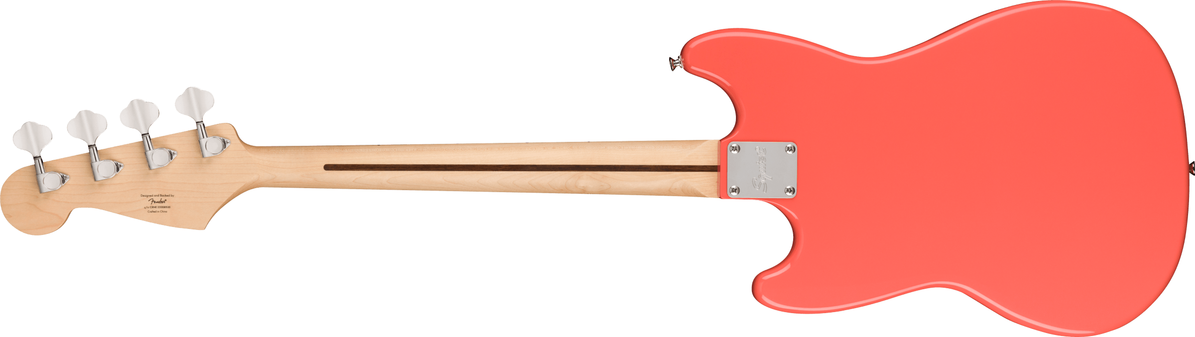 Fender Squier Sonic™ Bronco™ Bass, Maple Fingerboard, White Pickguard, Tahitian Coral