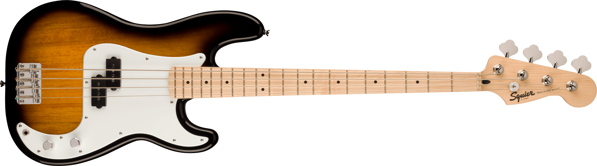 Fender Squier Sonic™ Precision Bass®, Maple Fingerboard, White Pickguard, 2-Color Sunburst