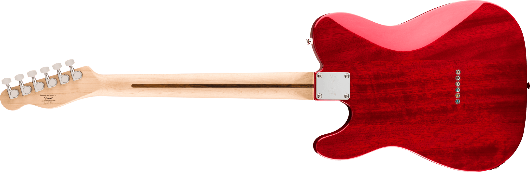 Fender Squier Affinity Series® Telecaster® FMT SH, Laurel Fingerboard, White Pickguard, Crimson Red Transparent