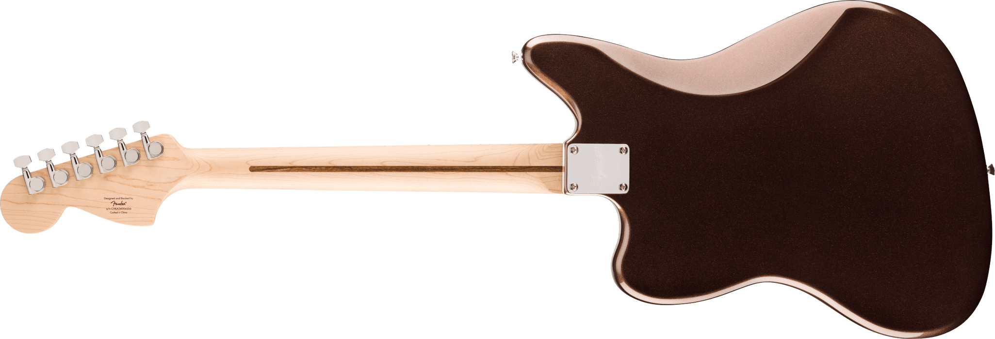 Fender Squier Affinity Series® Jaguar®, Maple Fingerboard, White Pickguard, Mystic Metallic Brown