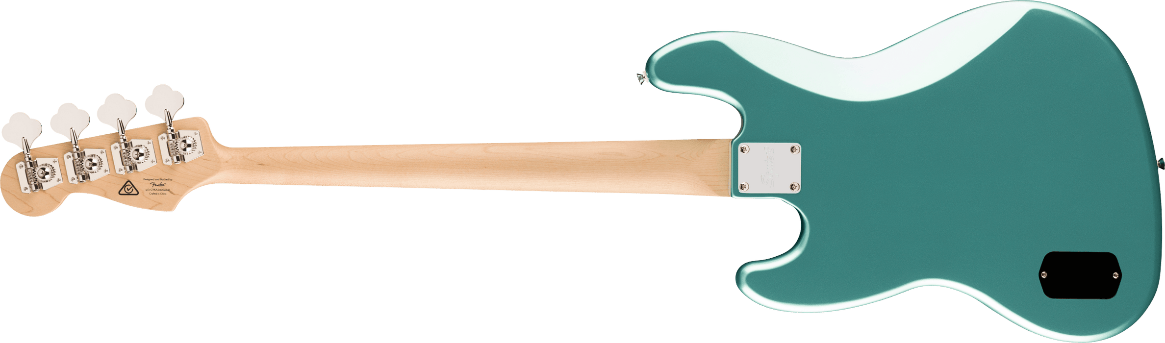 Fender Squier Affinity Series® Active Jazz Bass®, Laurel Fingerboard, White Pickguard, Mystic Sea Foam Green