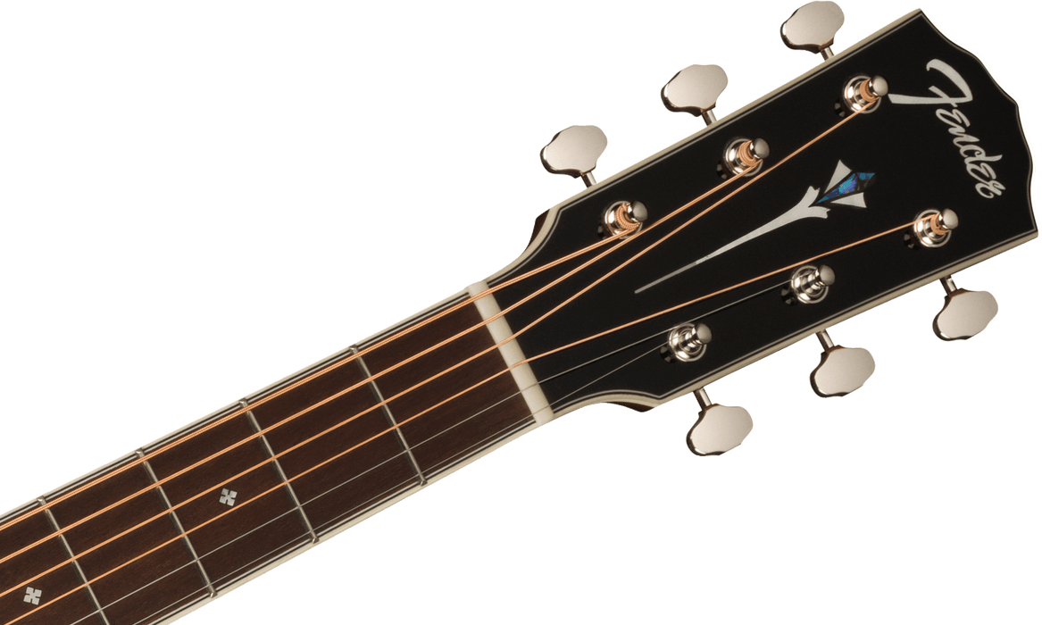 Fender PS-220E Parlor, Ovangkol Fingerboard, 3-Color Vintage Sunburst