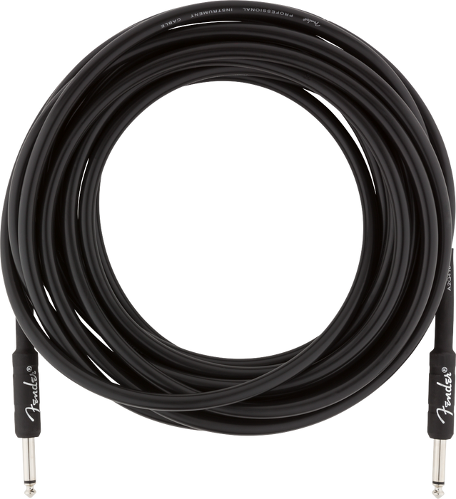 Fender Professional Series Instrument Cable, Straight/Straight, 25', Black